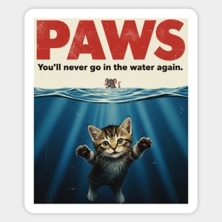 Paws Funny Cat Lover Gift Kitten Mouse Meow Meme T-Shirt Sticker